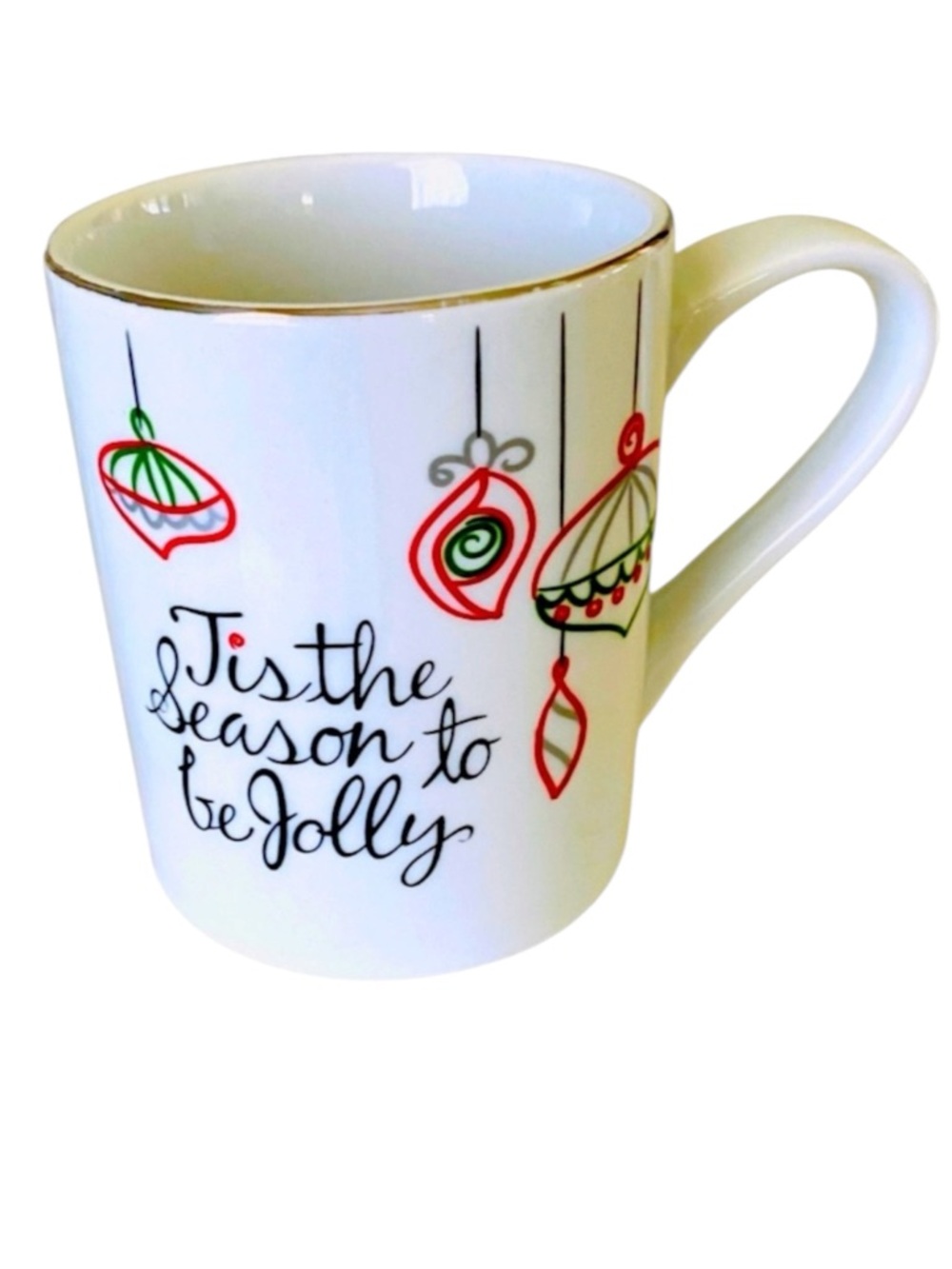 ST. NICHOLAS SQUARE CHRISTMAS HOLIDAY MUG CUP COFFEE TEA SET OF 4 NEW